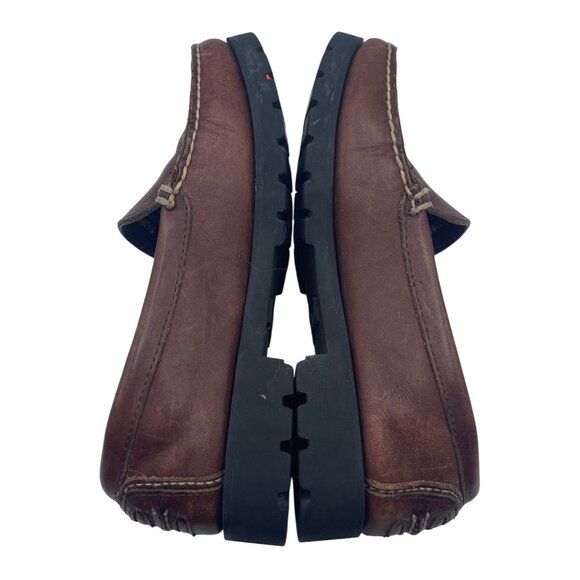 Timberland Leather Loafer Lug Sole Sz 6 Women's Brown VTG - Picture 5 of 9